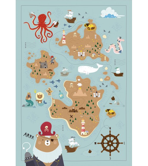 Leather / Basket Based Children's Rug MC109