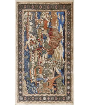 Deri / Sepet Tabanlı Klasik Halı MS453