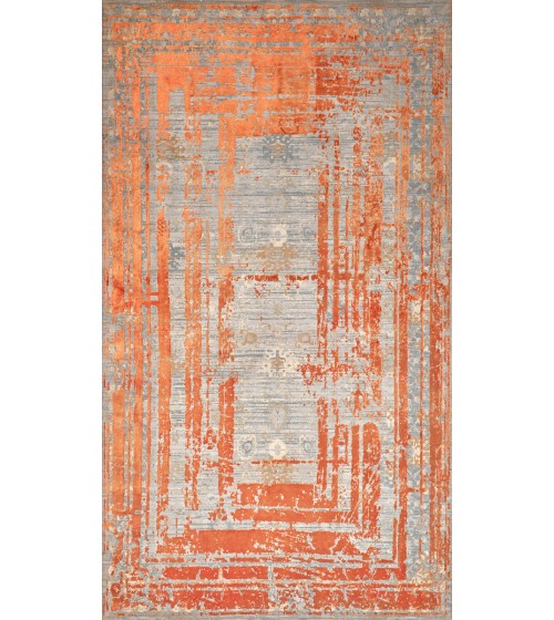 Leather / Basket Based Modern Carpet MS456